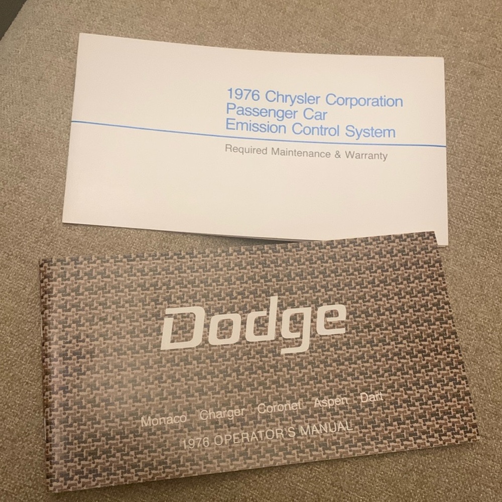 1976 DODGE Monaco Charger Coronet Aspen Dart Operators Owners Guide Manual